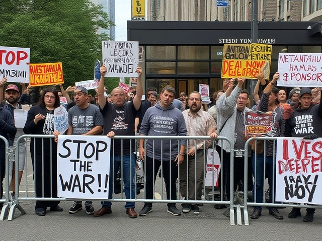 Protesters Flood Manhattan Outside Netanyahu’s Hotel Ahead of UN Speech